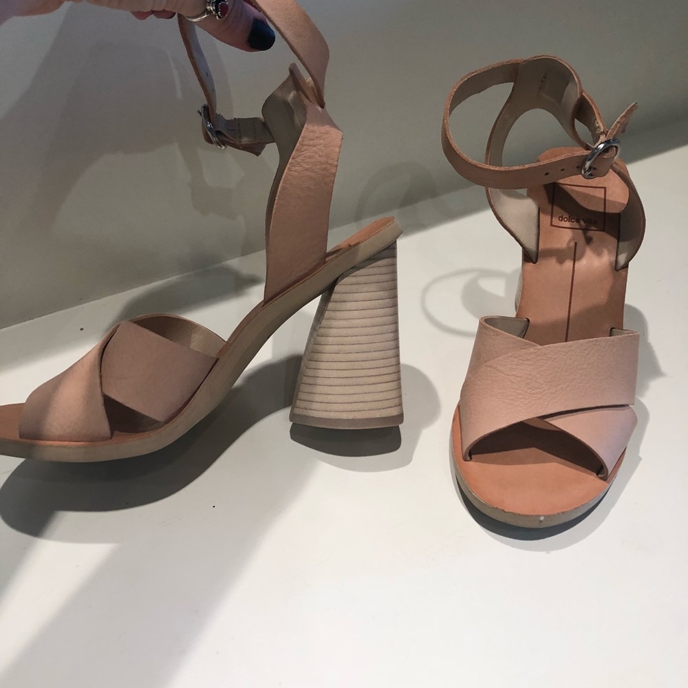 Dolce Vita Aaliyah Block Heel Nude Size 6 - Picture 4 of 8